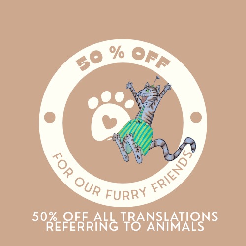 50% Off All Translations Referring To Animals